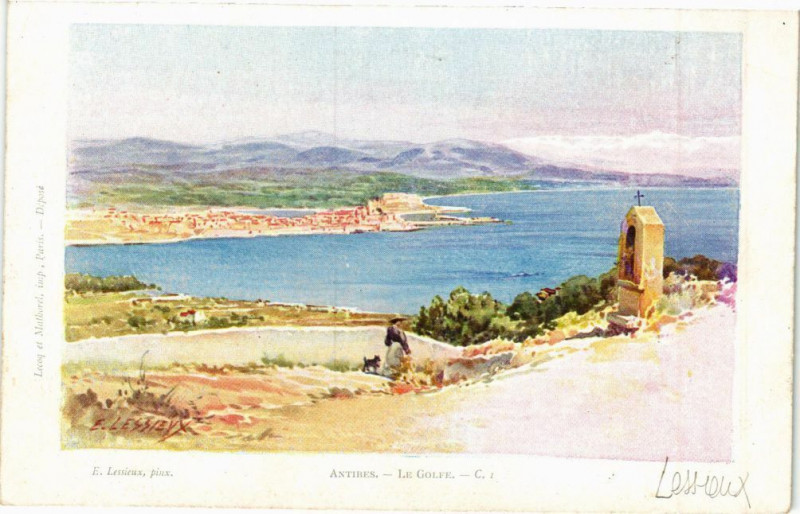 Carte postale ancienne Antibes - Le golfe à Antibes