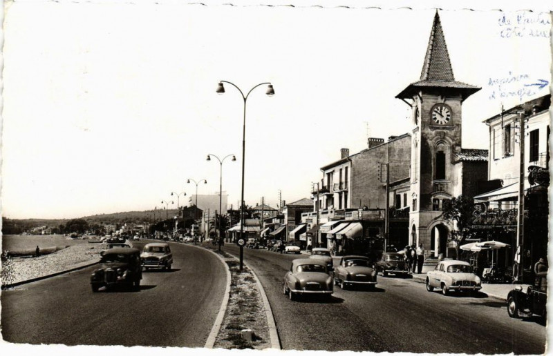 Carte postale ancienne Cros-de-Cagnes - Boulevard de la plage