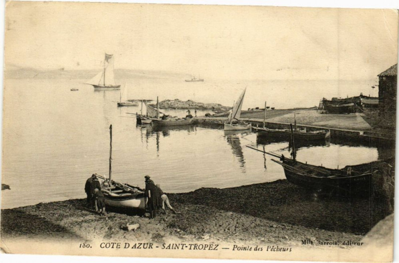 Carte postale ancienne Cote d'Azur - Saint tropez - Pointe des pecheurs