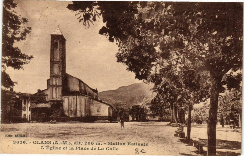 Carte postale ancienne Clans - Station estivale à Clans