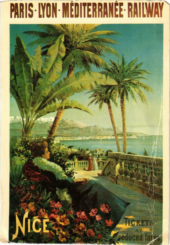 Carte postale ancienne Paris - lyon - mediterranee - railway