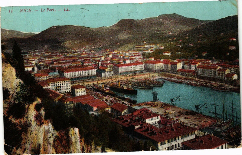 Carte postale ancienne Nice - Le port - Ll à Nice