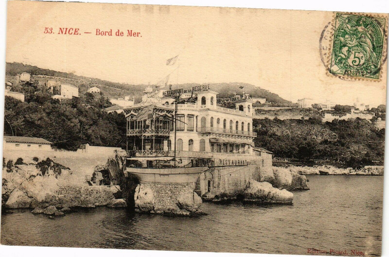 Carte postale ancienne Nice - Bord de mer à Nice