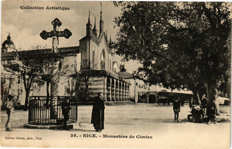 Carte postale ancienne Nice - Monastere de Cimiez à Nice