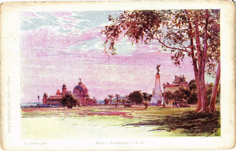 Carte postale ancienne Nice - Le Square à Nice