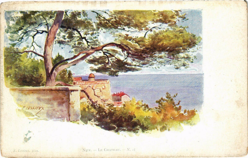 Carte postale ancienne Nice - Le chateau à Nice