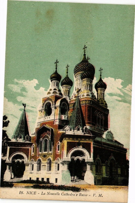Carte postale ancienne Nice - La nouvelle cathedrale russe à Nice