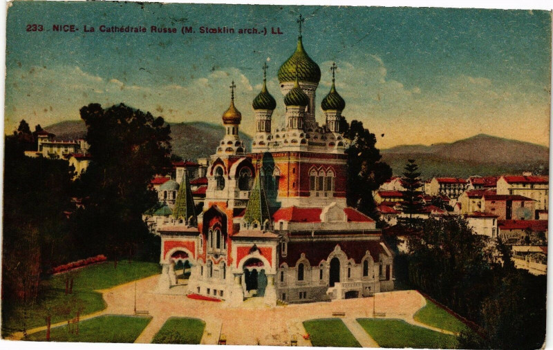 Carte postale ancienne Nice - La cathedrale russe ( M. stoeklin arch). - Ll à Nice