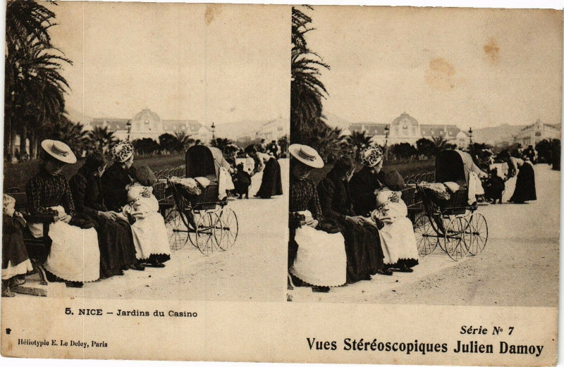 Carte postale ancienne Nice - Jardin du casino à Nice