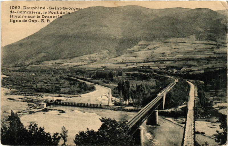 Carte postale ancienne Dauphiné - Saint-Georges de-Commiers le Pont-de-la Rivoire sur... à Saint-Georges-de-Commiers