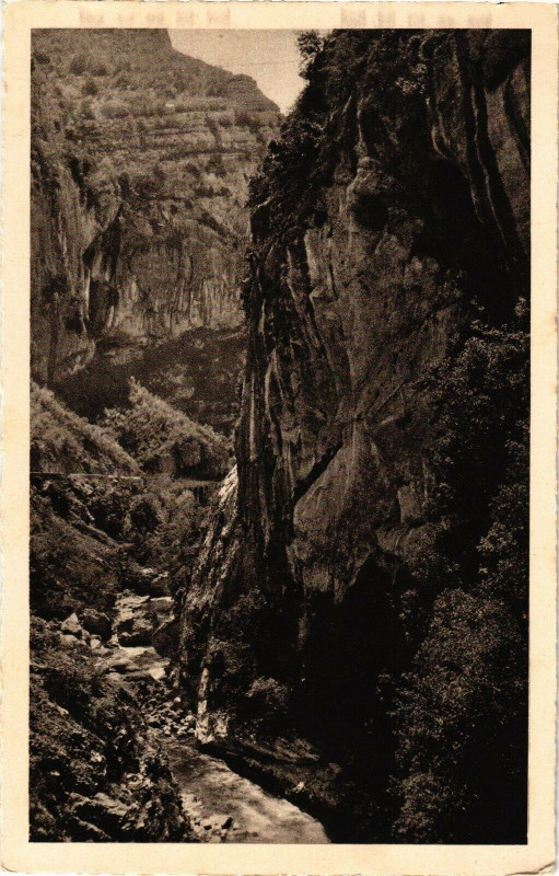 Carte postale ancienne Dans Les Gorges du Loup
