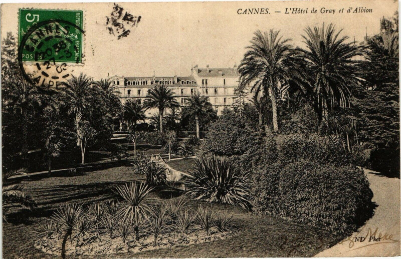 Carte postale ancienne Cannes - L'Hotel de Gray et d'Allion à Cannes