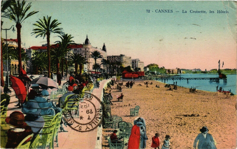 Carte postale ancienne Cannes - La Croisette les Hotels à Cannes