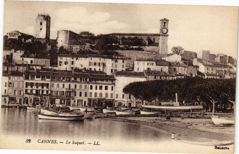 Carte postale ancienne Cannes - Le Suquet à Cannes