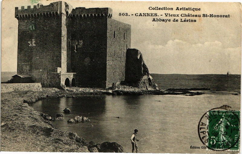 Carte postale ancienne Collection Artistique - Cannes - Vieux Chateau St-Honorat .. à Cannes
