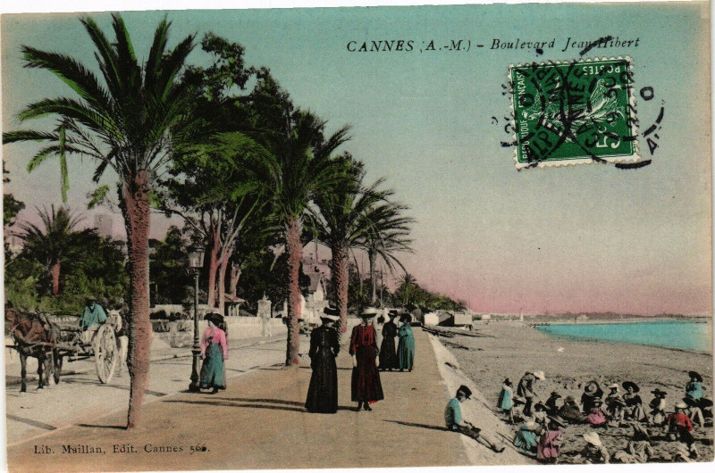 Carte postale ancienne Cannes - Boulevard Jean-Lithert à Cannes