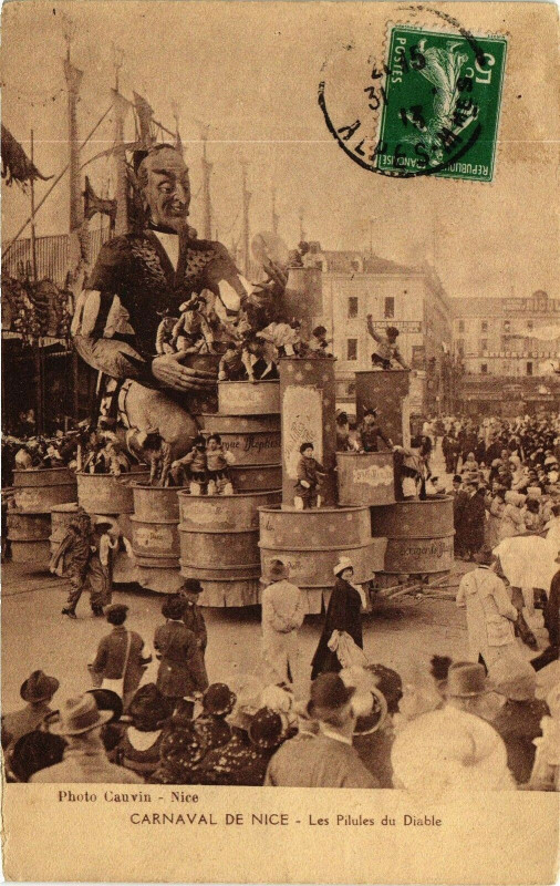 Carte postale ancienne Carnaval de Nice - La Pilates de Diable à Nice