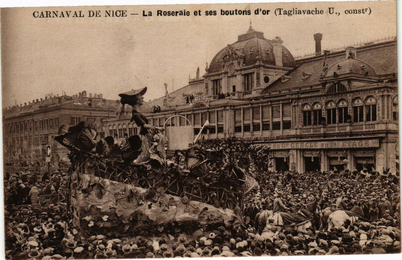 Carte postale ancienne Carnaval de Nice - La Roseraie et ses Boutons d'or (Tagliavache... à Nice