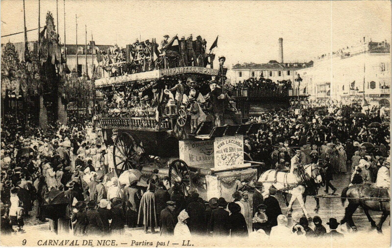 Carte postale ancienne Carnaval de Nice - Partira pas ! à Nice