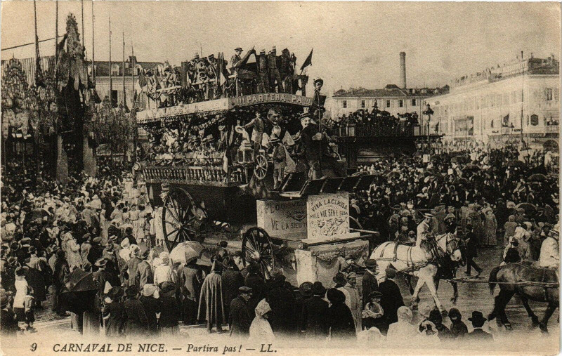 Carte postale ancienne Carnaval de Nice - Partira pas ! à Nice