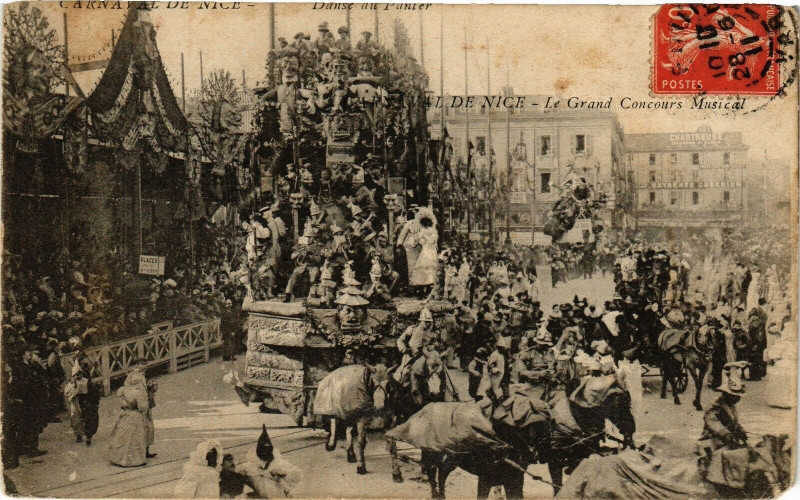 Carte postale ancienne Carnaval de Nice - Le Grand Concours Musical - Danse du l'anter à Nice