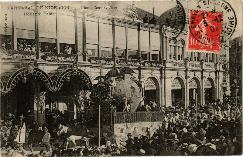Carte postale ancienne Carnaval de Nice 1906 - Holland'Palais à Nice