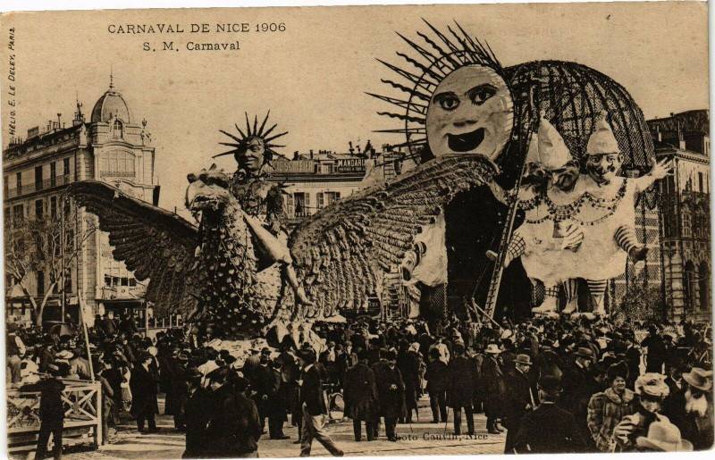 Carte postale ancienne Carnaval de Nice 1906 - S.M. Carnaval à Nice