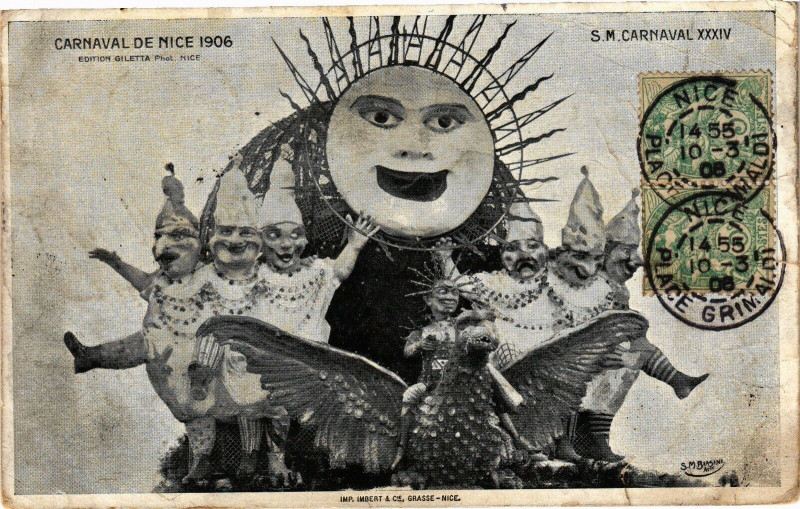 Carte postale ancienne Carnaval de Nice 1906 - S.M. Carnaval Xxxiv à Nice