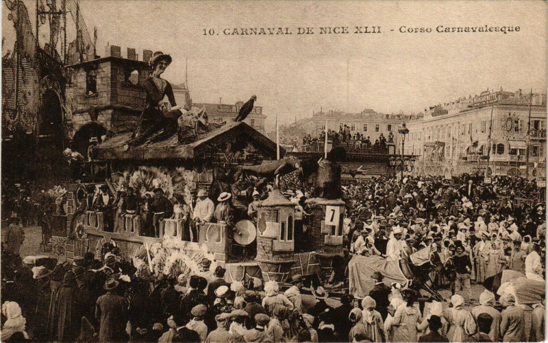 Carte postale ancienne Carnaval de Nice Xlii - Corsso Carnavalesque à Nice