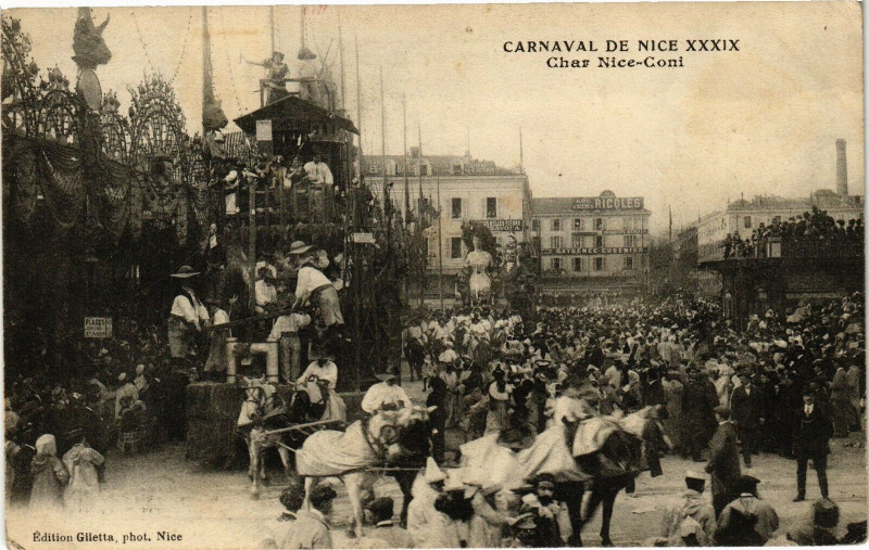 Carte postale ancienne Carnaval de Nice Xxxix - Char Nice Cont à Nice