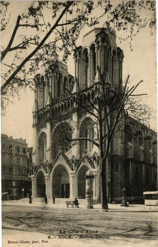 Carte postale ancienne La Cote d'Azur - Nice - Notre-Dame à Nice