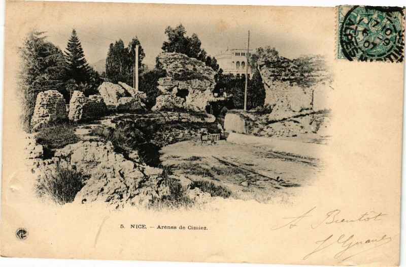 Carte postale ancienne Nice - Arenes de Cimiez à Nice