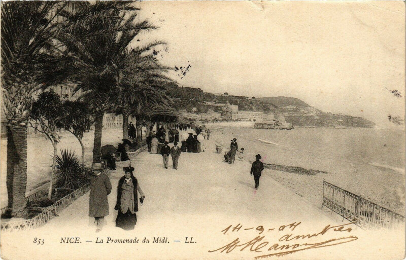 Carte postale ancienne Nice - La Promenade du Midi à Nice
