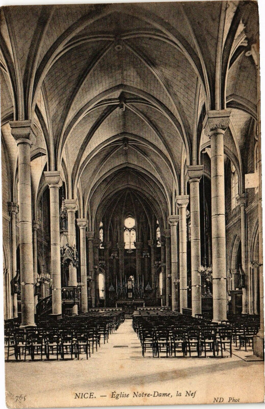 Carte postale ancienne Nice - Eglise Notre-Dame la Nef à Nice
