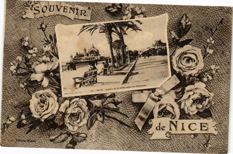 Carte postale ancienne Souvenir de Nice à Nice