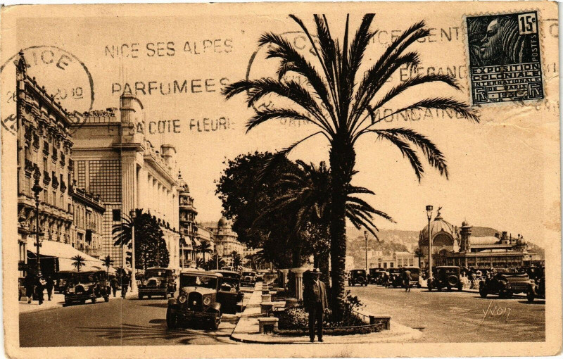 Carte postale ancienne Cote d'Azur - Nice -Promenade des Anglais à Nice
