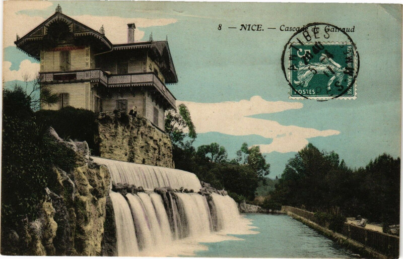 Carte postale ancienne Nice - Cascade de Gatraud à Nice