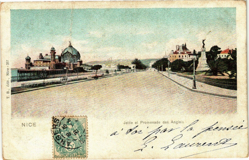 Carte postale ancienne Nice - Jetée et Promenade des Anglais à Nice