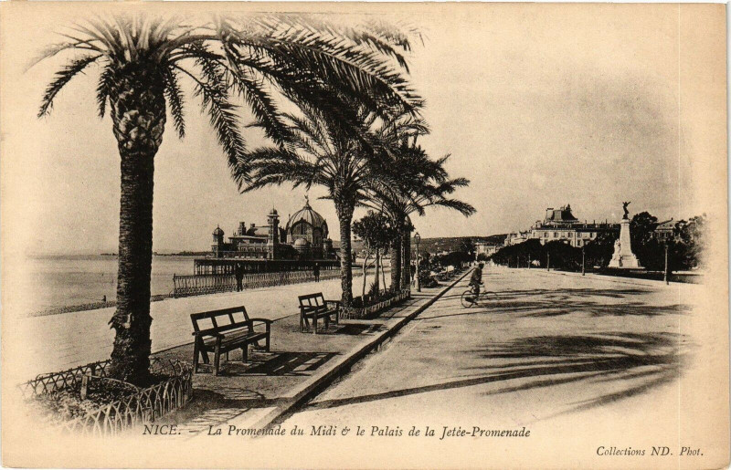 Carte postale ancienne Nice - La Promenade du Midi & le Palais de la Jetée-Promenade à Nice