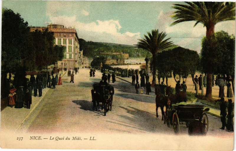 Carte postale ancienne Nice - Le Quai du Midi à Nice