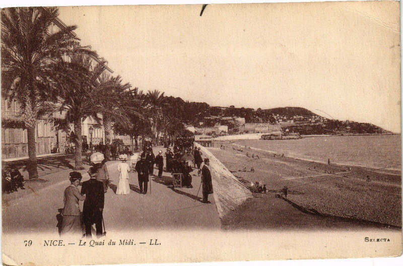 Carte postale ancienne Nice - Le Quai du Midi à Nice