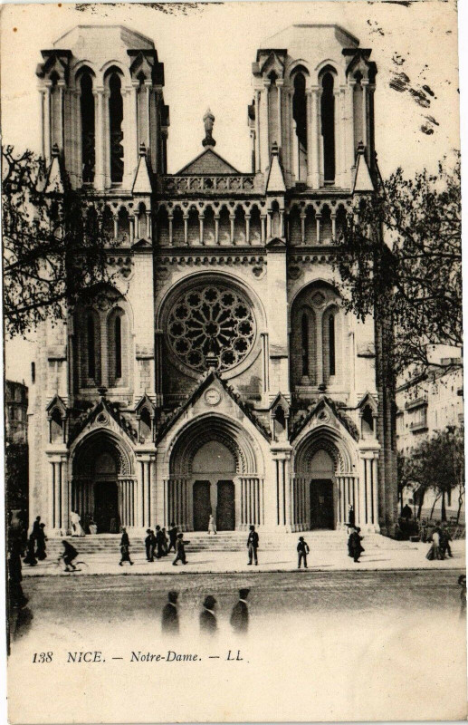 Carte postale ancienne Nice - Notre-Dame à Nice