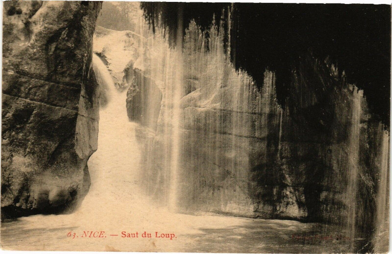 Carte postale ancienne Nice - Saut du Loup à Nice