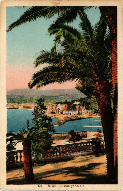 Carte postale ancienne Nice - Vue générale à Nice