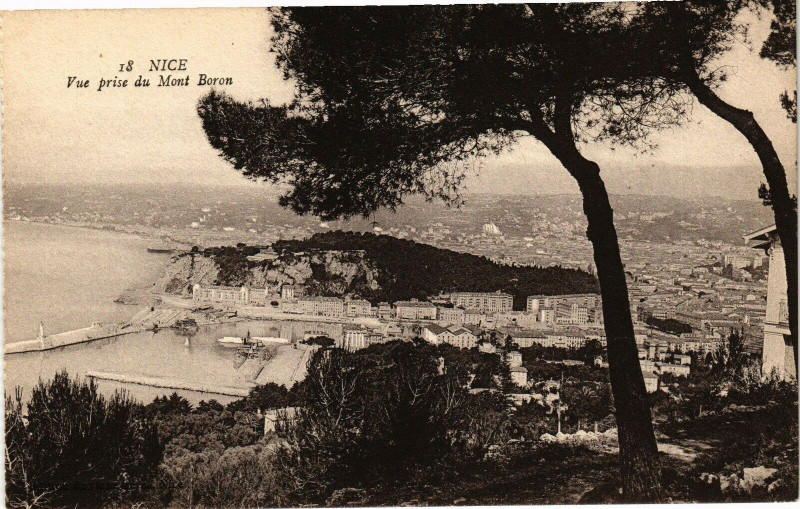 Carte postale ancienne Nice - Vue prise du Mont Boron à Nice