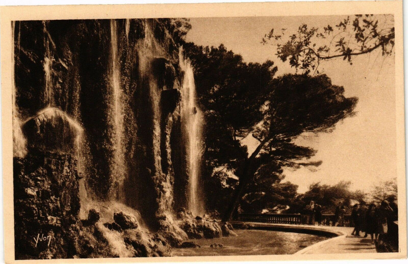 Carte postale ancienne Cote d'Azur - Nice - Cascade du Chateau à Nice