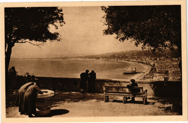 Carte postale ancienne Cote d'Azur - Nice - La Baie des Anges vue de . à Nice