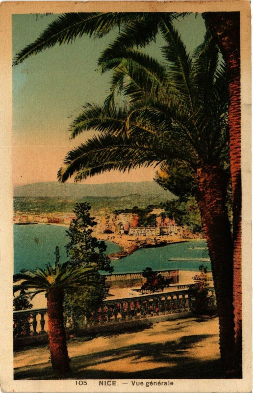 Carte postale ancienne Nice - Vue générale à Nice