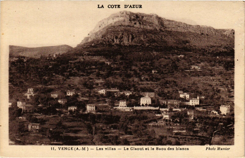Carte postale ancienne Vence - Les villas à Vence