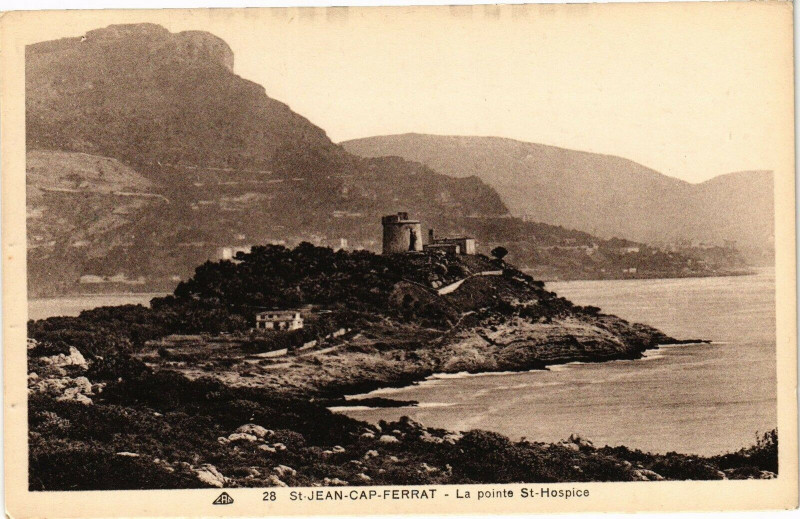 Carte postale ancienne St Jean Cap Ferrat - La pointe st hospice